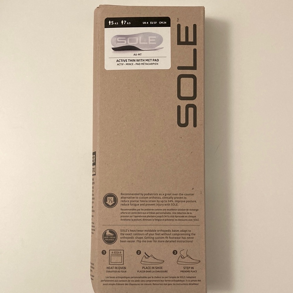 SOLE Active Thin Insoles with Met Pads